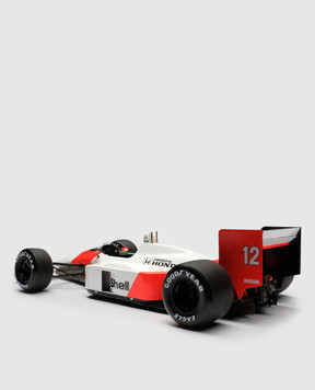 Amalgam White souvenir in the shape of a McLaren Honda MP4/4 car M5990