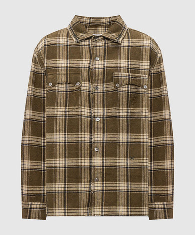 Camisa cargo Aviano verde a cuadros