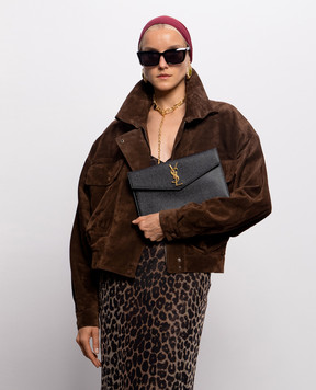 Saint Laurent Black leather clutch UPTOWN 5657391GF0J