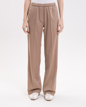 Peserico Brown wool pants P0493403464