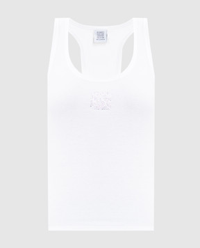 Vetements White ribbed top WE76TT534W