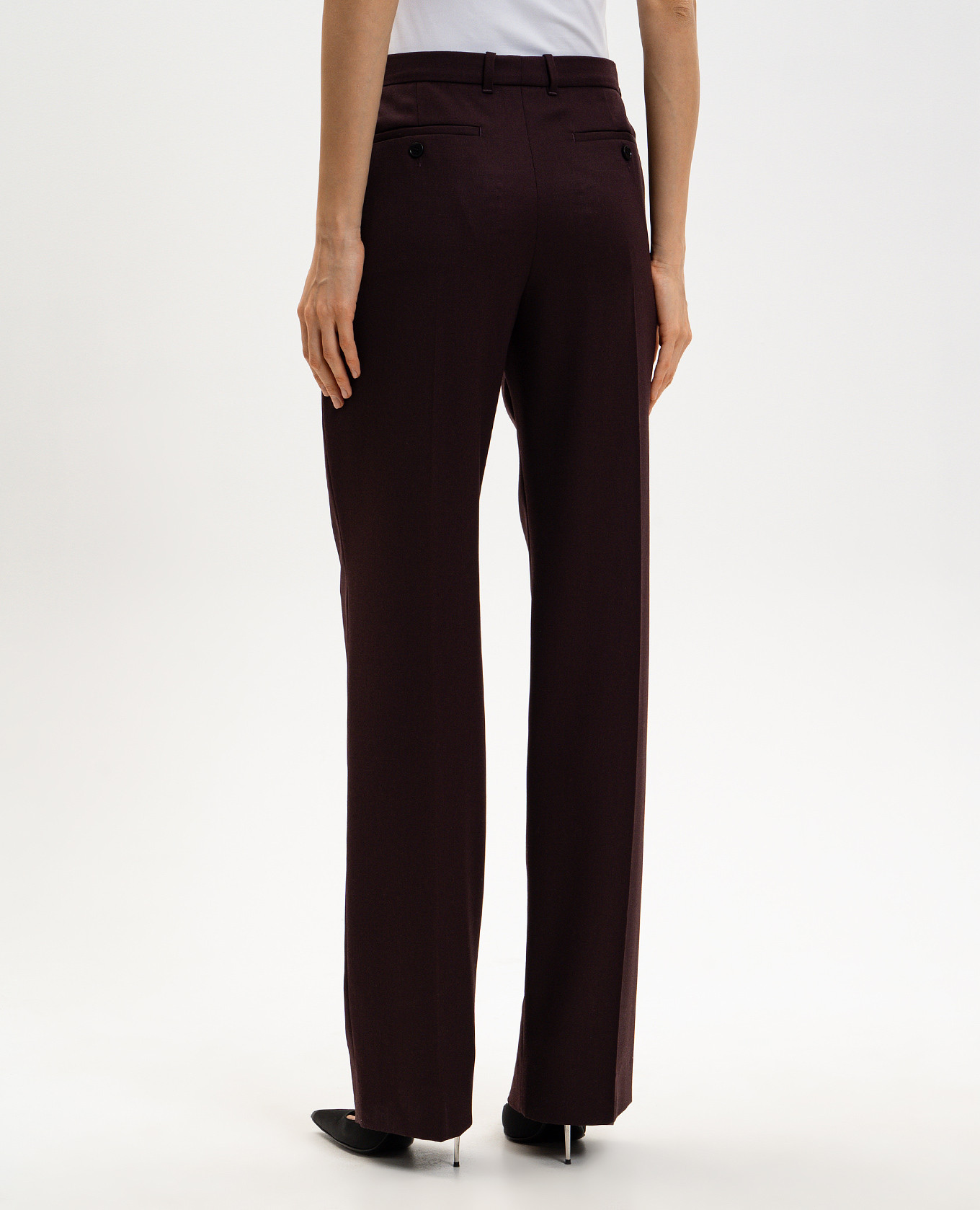 Burgundy wool pants Alexander McQueen 4