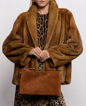 Dolce&Gabbana Vittoria brown suede bag BB7896A0775