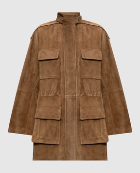 Brunello Cucinelli Brown suede jacket MPCAI7853