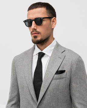 Canali Black silk tie HJ0435718
