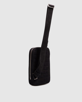 Stefano Ricci Black nubuck sling bag ND200SRPSNS