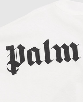 Palm Angels Children's white T-shirt with contrasting print F6PAJBTH012