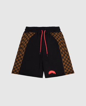 Sprayground Kids' black Get Out shorts SPY1426EBLK