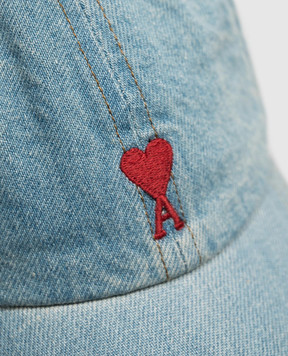 Ami Paris Children's blue cap with embroidery KCP288DE0140