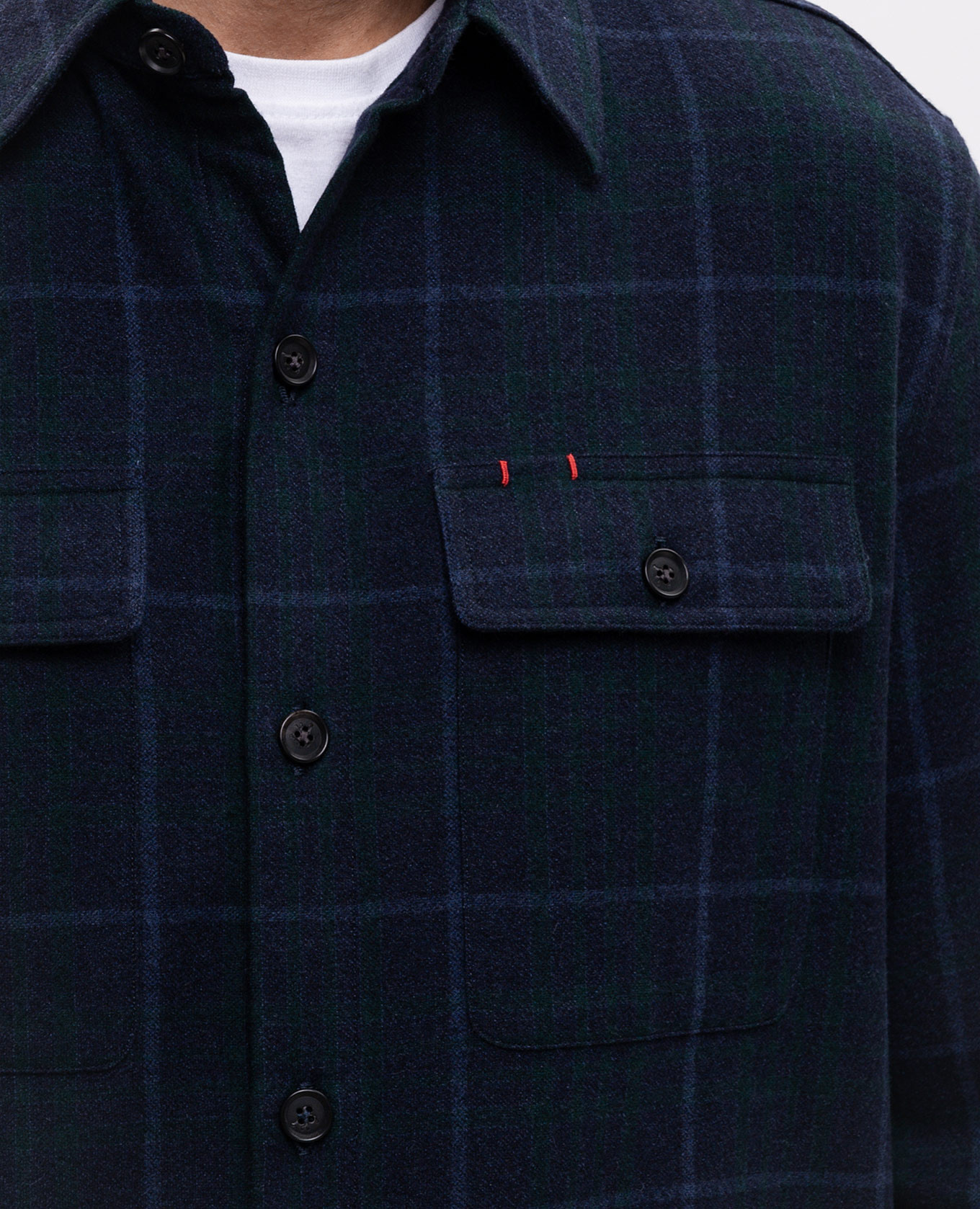 Blue wool and cashmere check shirt ISAIA 5