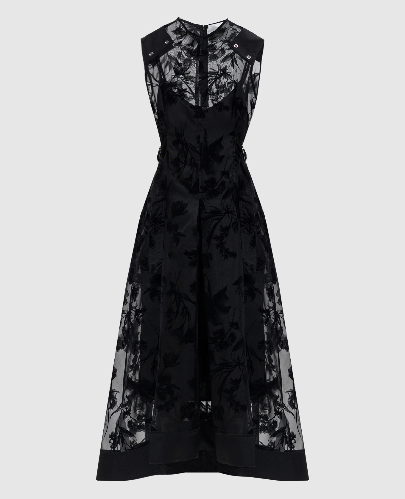 

Black midi dress with floral pattern 3.1 Phillip Lim