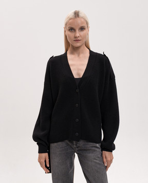 Dondup Black wool cardigan DT455M00988D002