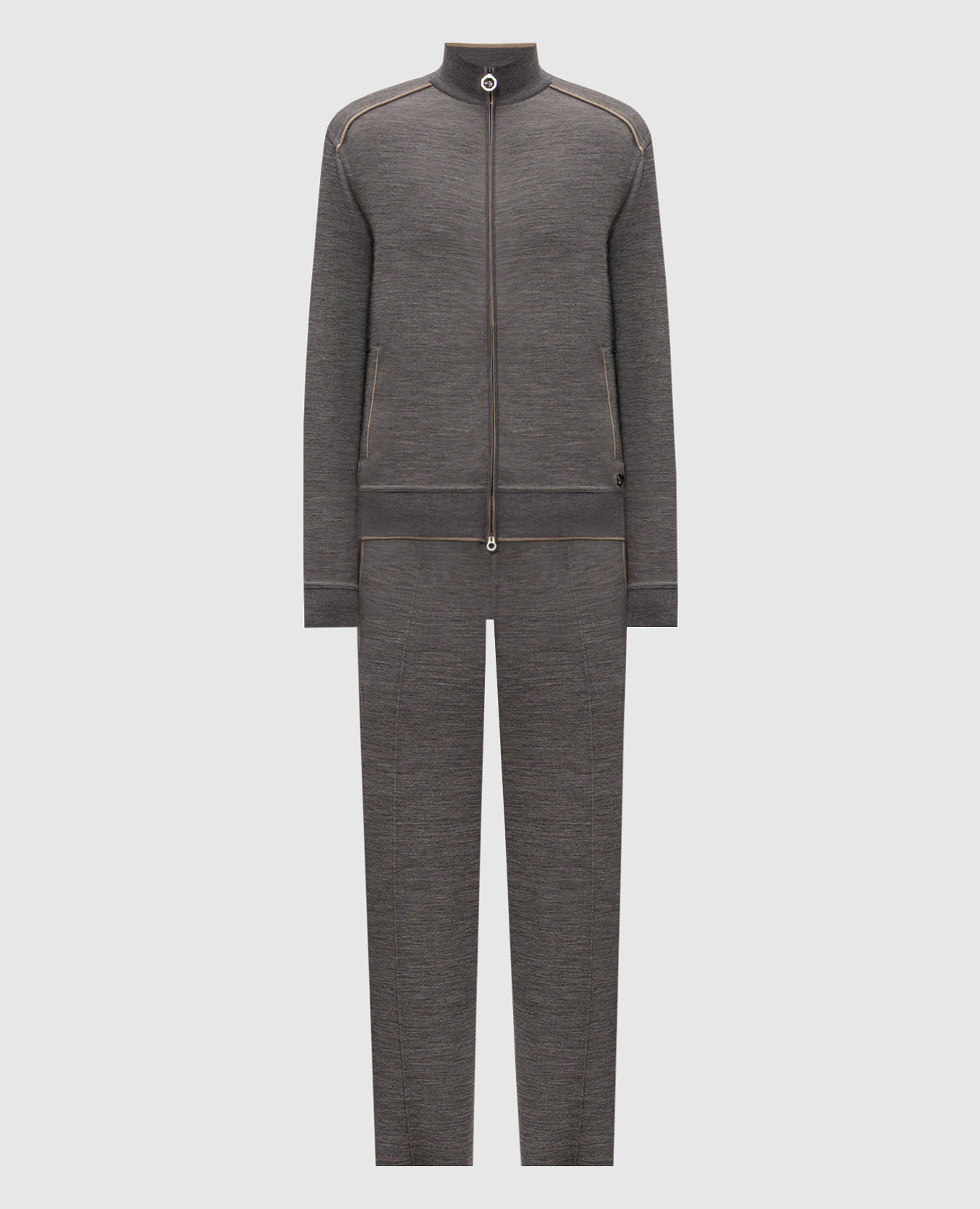 Gray wool tracksuit