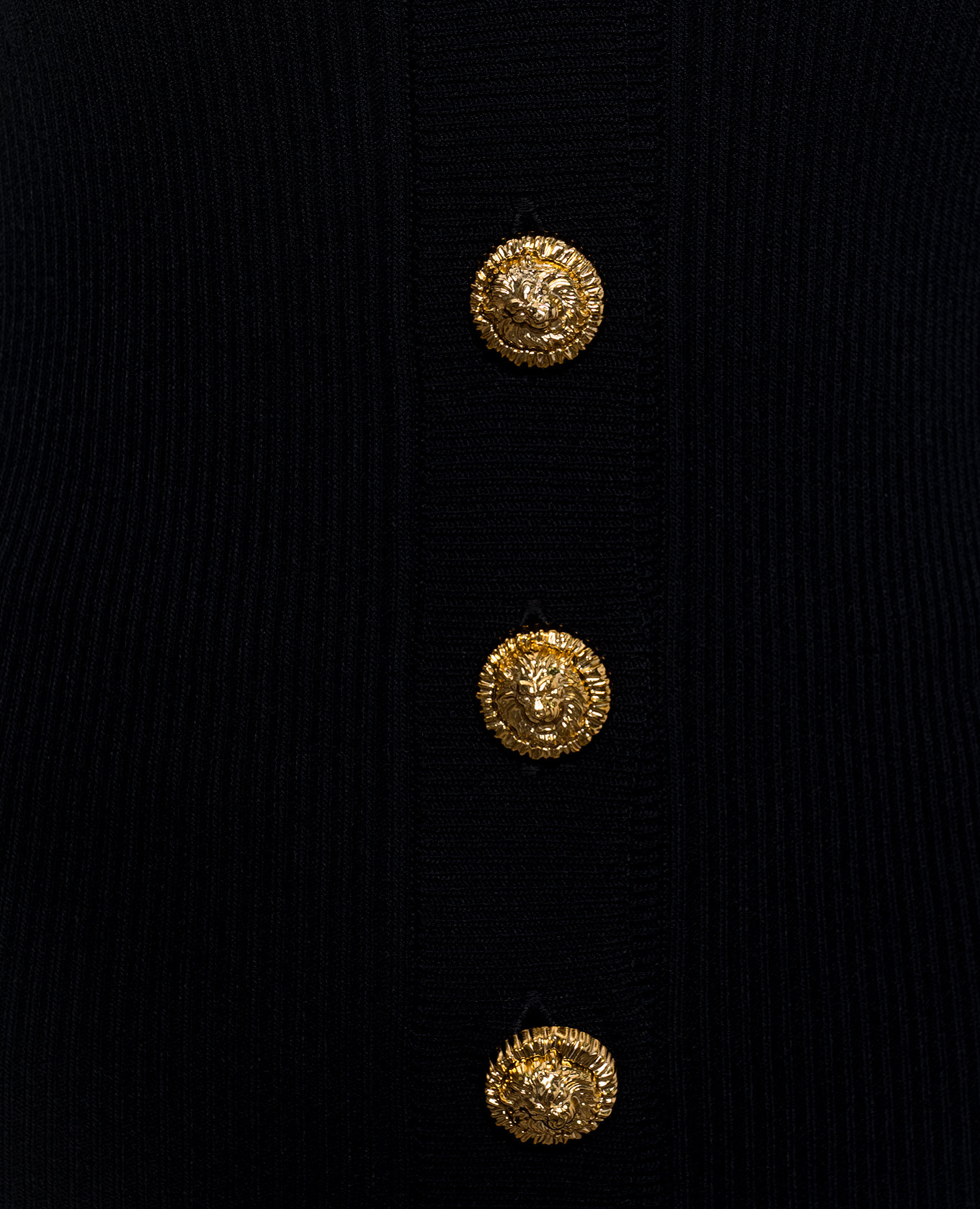 Black ribbed cardigan Balmain 5