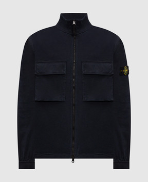 Stone Island Blue jacket with logo patch L2S151200024S00L1