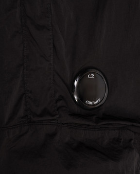 C.P. Company Kids' black cargo pants with logo patch CUP018L3C001014