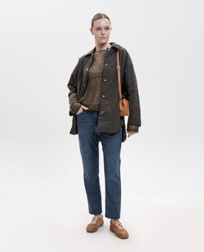 Max Mara MACRO blue jeans with logo patch SMMMACRO