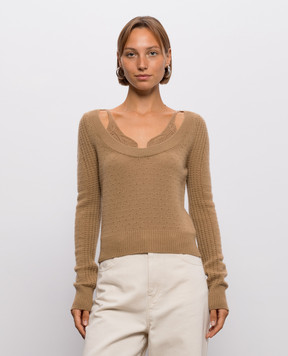 Ermanno Scervino Brown cashmere jumper D495M309JBV