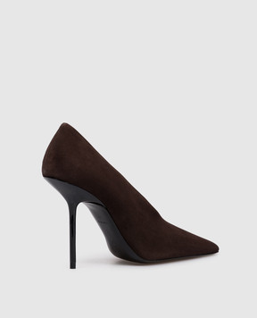 Victoria Beckham Olivia brown suede shoes 1325FSA006948A
