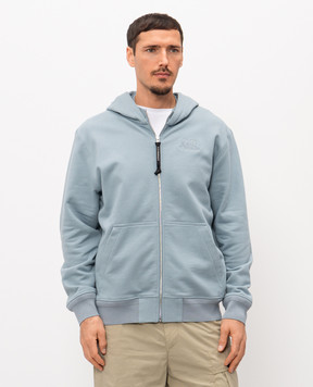 C.P. Company Blue sports jacket with logo embroidery MSS025A005086W