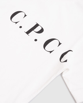 C.P. Company Children's white T-shirt with logo C5M00LLAA171014