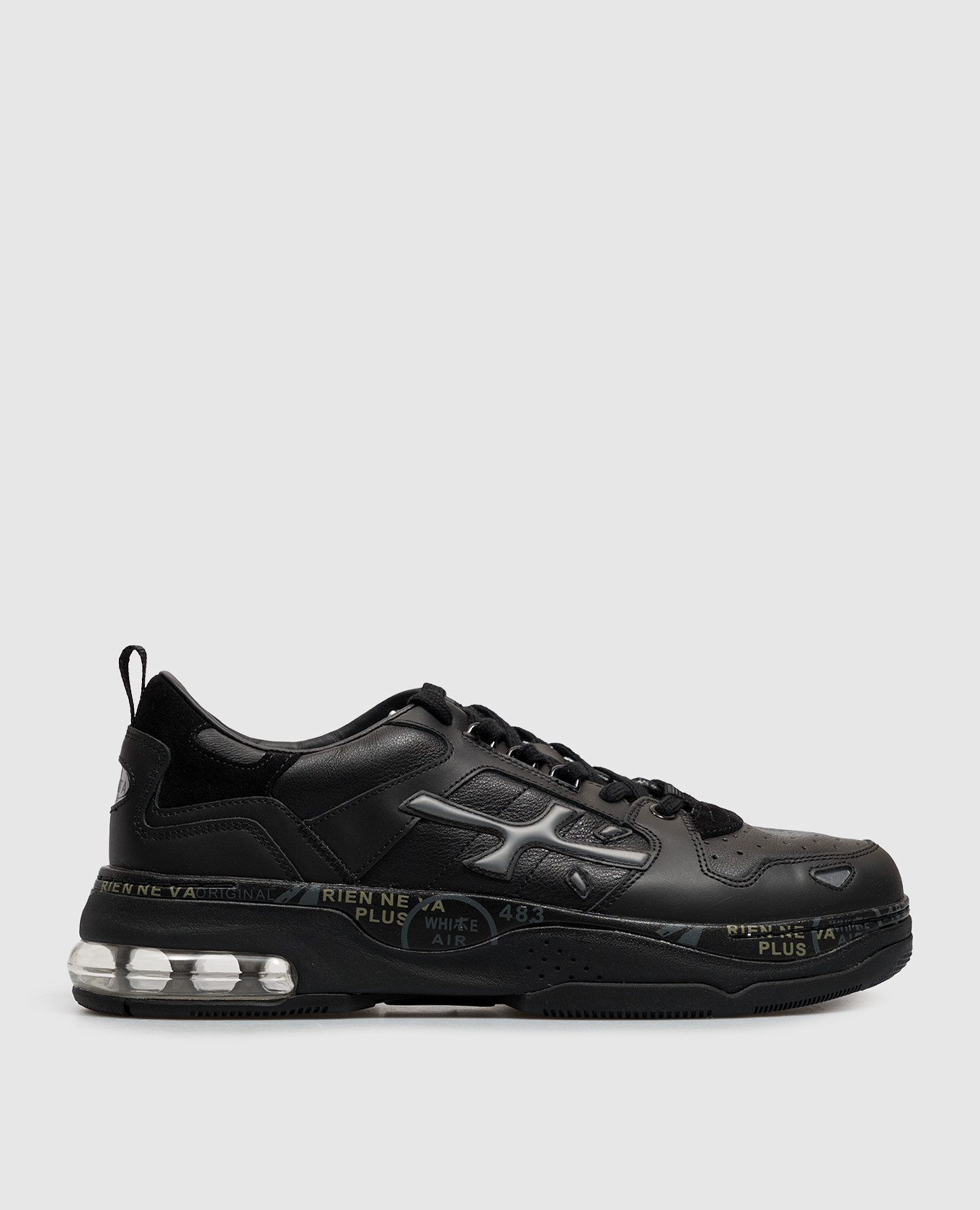 Drake black leather sneakers