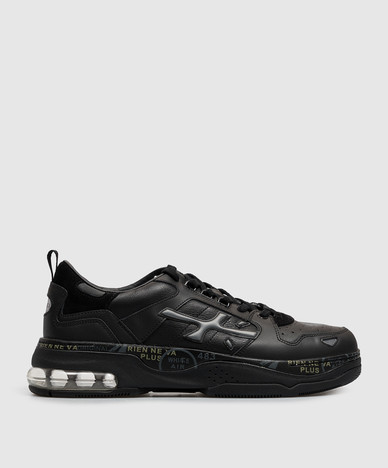 Drake black leather sneakers