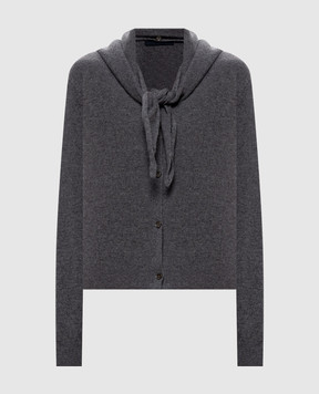 Juun.j Gray cashmere cardigan JW695AW033