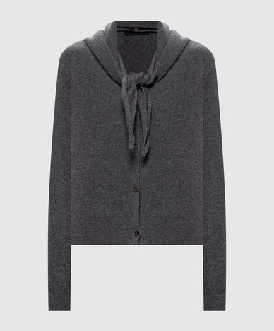 Gray cashmere cardigan