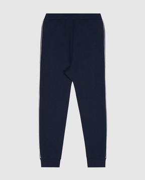 Balmain Kids' blue joggers with textured logo BZ6I10Z31831214