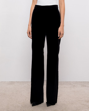 Max Mara Black velour flared pants EOSCURI MSEOSCURI