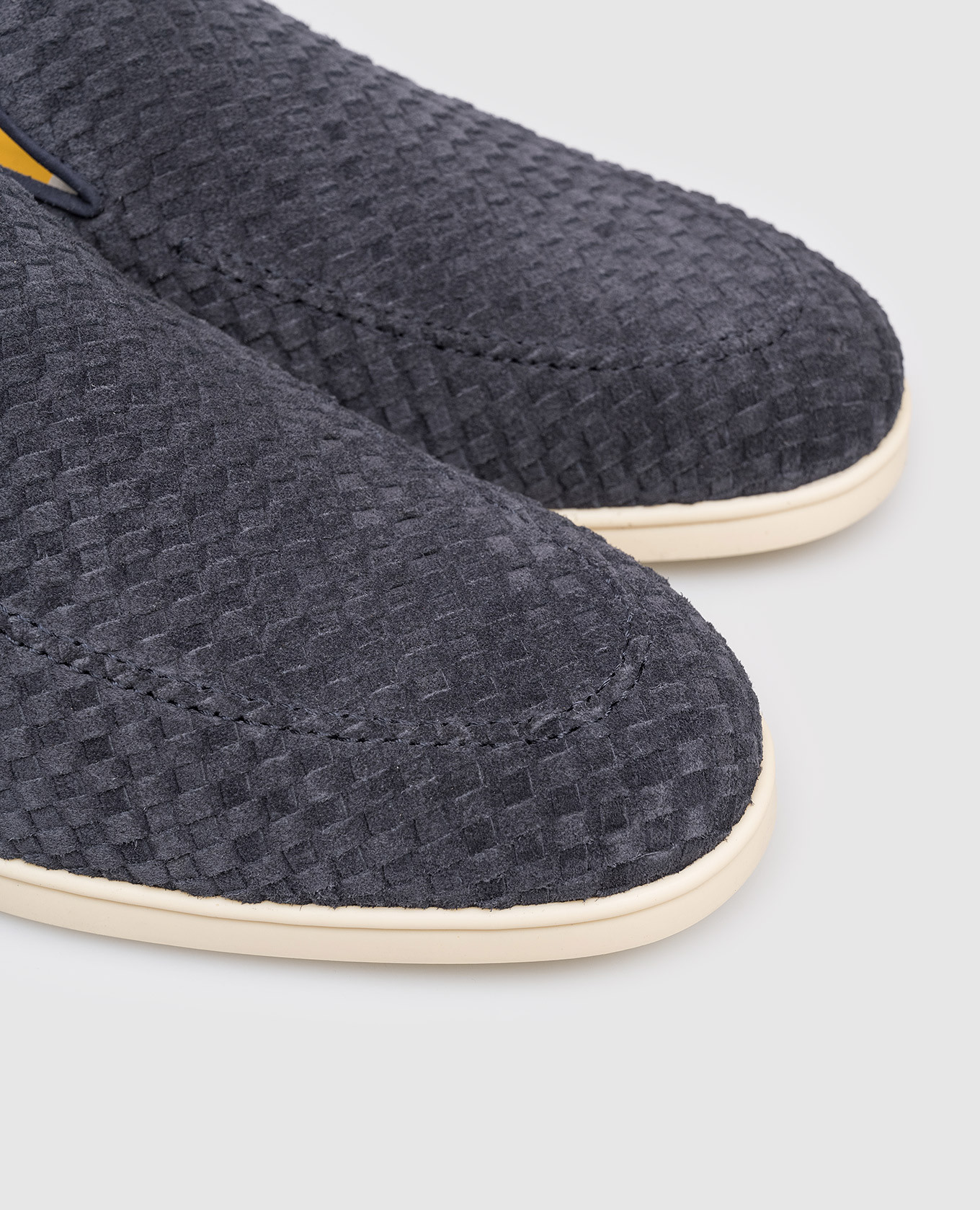 Blue suede loafers with weaving Doucal's 5
