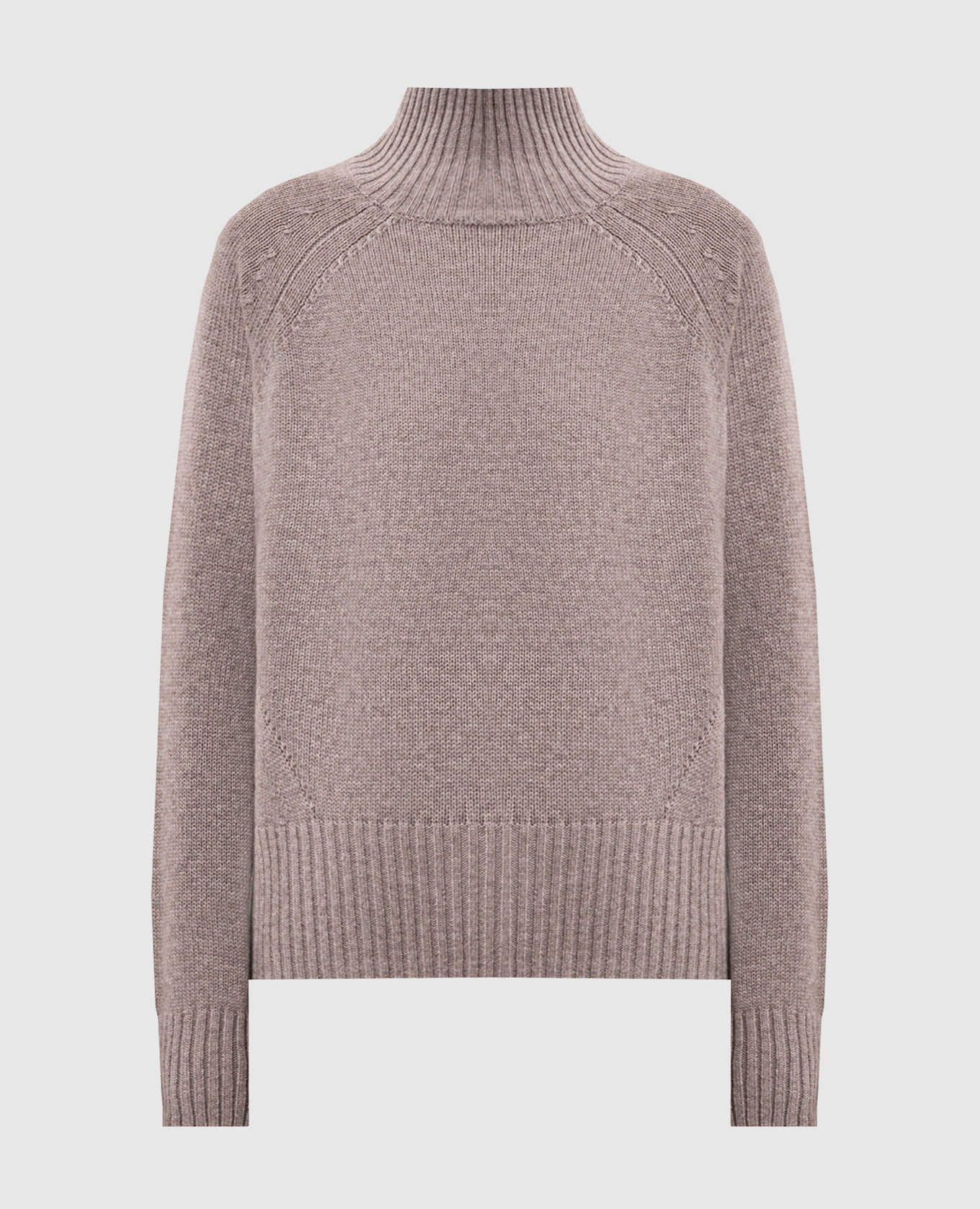 Beige wool and cashmere sweater