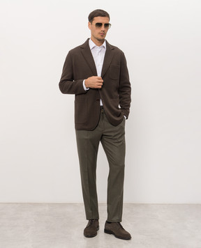 Stefano Ricci Khaki cashmere pants M1T6300020CEA01T