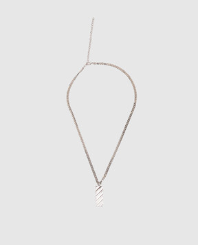 Off-White Silver chain with pendant OMOB15WC99MET001
