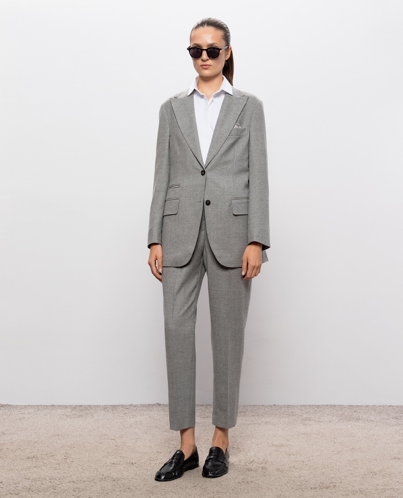 Gray wool pants Peserico 2