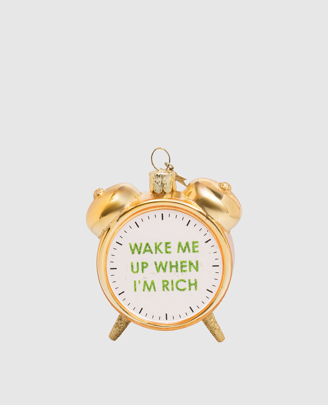 

Christmas tree toy Shiny gold rich clock alarm Vondels, Golden