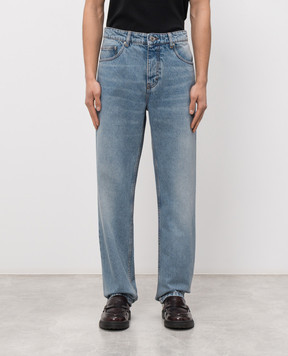 Ami Paris Blue jeans with logo patch HTR001DE0046