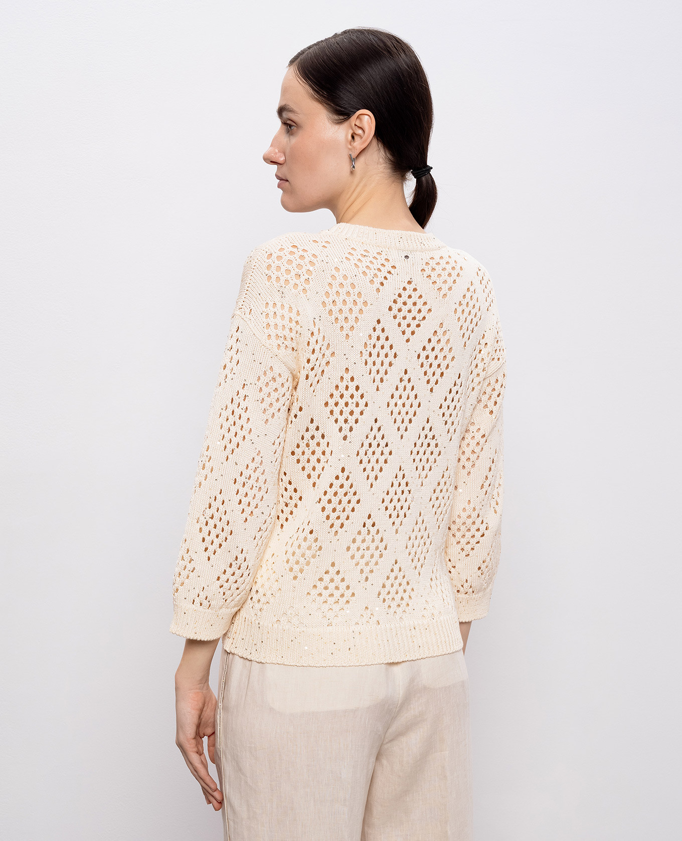 Beige sequined jumper Peserico 4