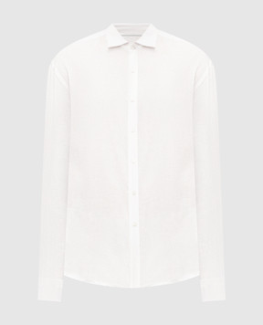 Canali White linen shirt GL03099CSL7077