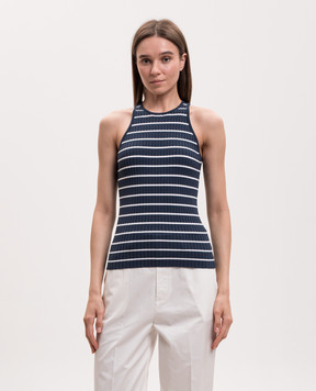 Solotre Blue striped T-shirt M3AB0042