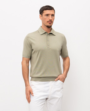 Stefano Ricci Green polo with silk K616440P35F26109