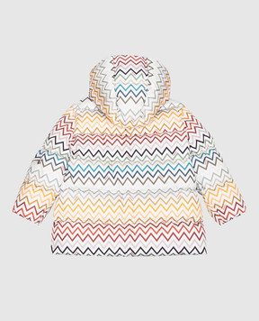 Missoni Children's white down jacket with branded print MZ2H17N0442
