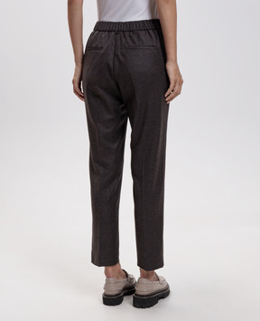Peserico Brown wool pants A0419703359