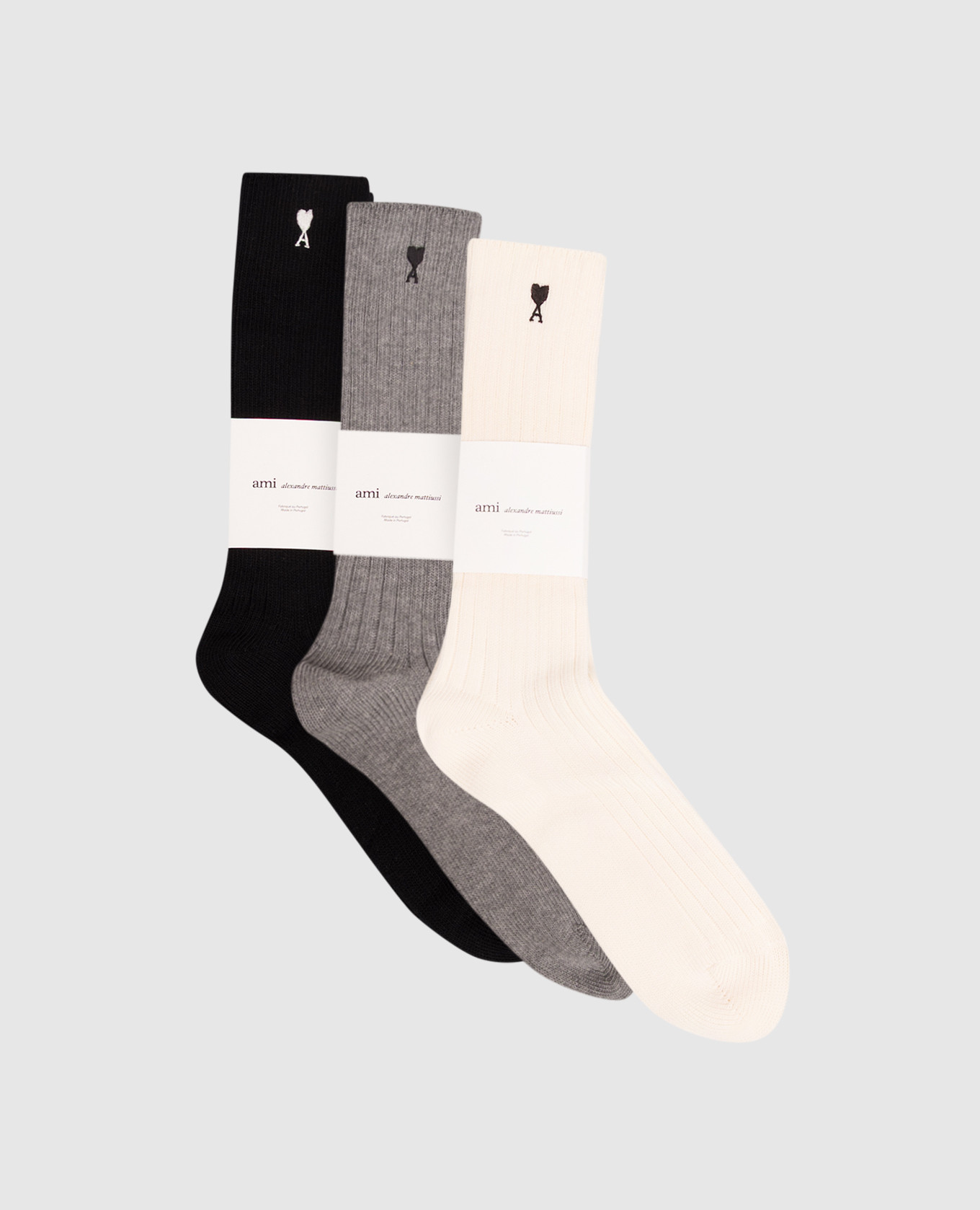 Set of socks with embroidered logo