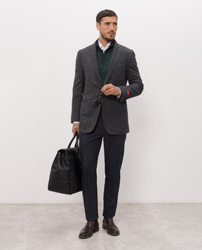 ISAIA Blue wool pants PNC05391010