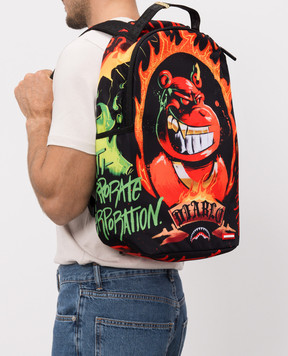 Sprayground Children's black backpack DIABLO BILLION BURNIN 910B8618NSZ