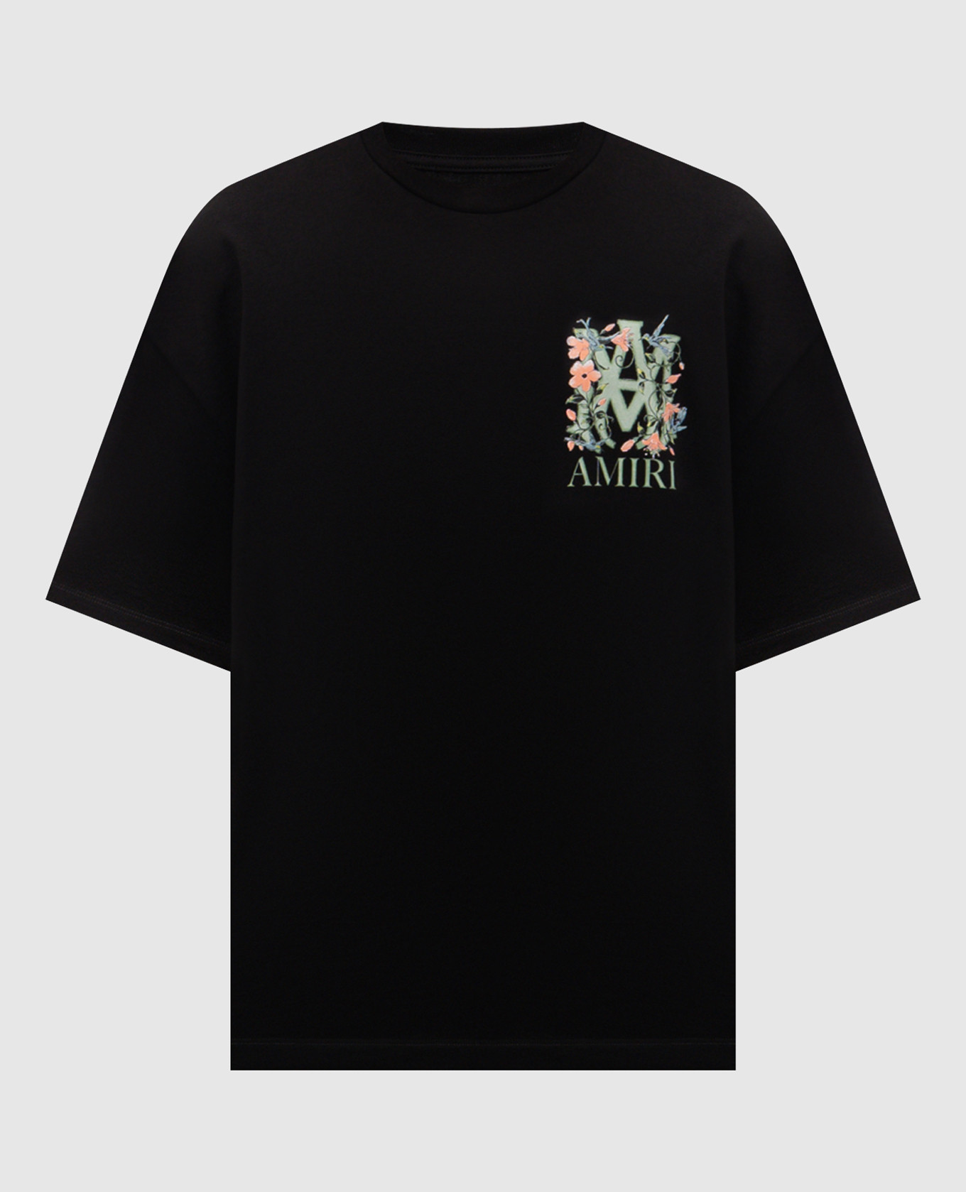 

Black T-shirt with floral print AMIRI