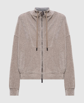 Peserico Beige velour sports jacket with lurex S12502J005008