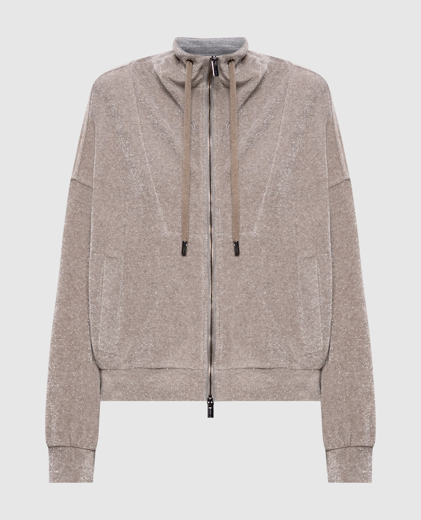 Beige velour sports jacket with lurex Peserico
